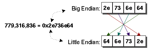 Figure showing endian byte swapping