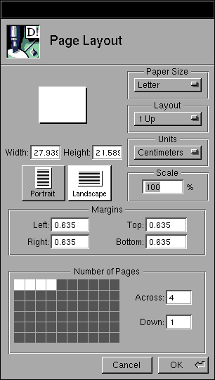 [page layout window]
