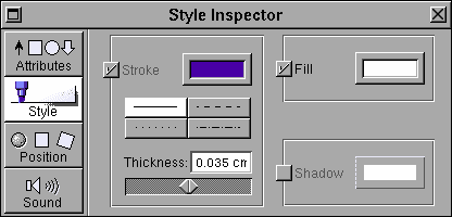 style inspector window